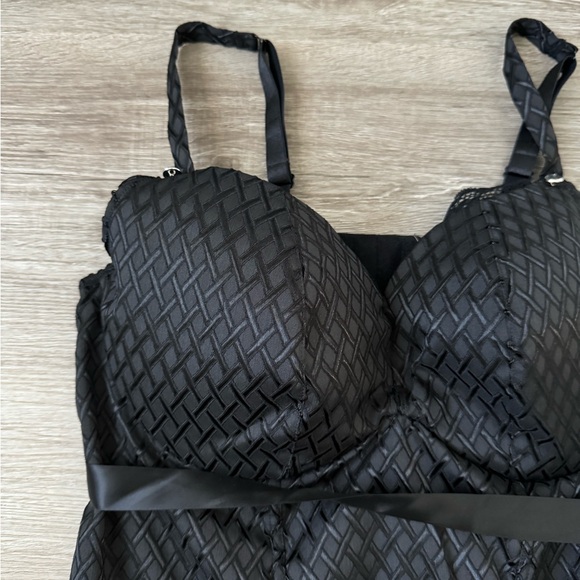 NWT Cacique corset bustier intimate lingerie black 22/24 - Picture 4 of 8